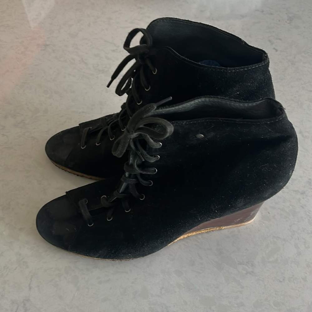 Ugg Suede Booties With Open Toe Size 12 - image 2